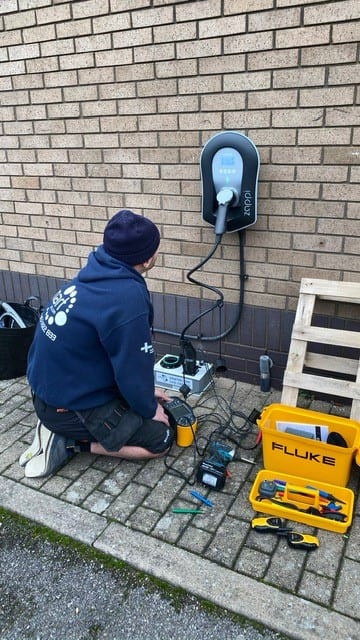 OZEV EV Charging Grant - Zappi Being Tested 2 - Electrical Data and EV specialists - Smartplc